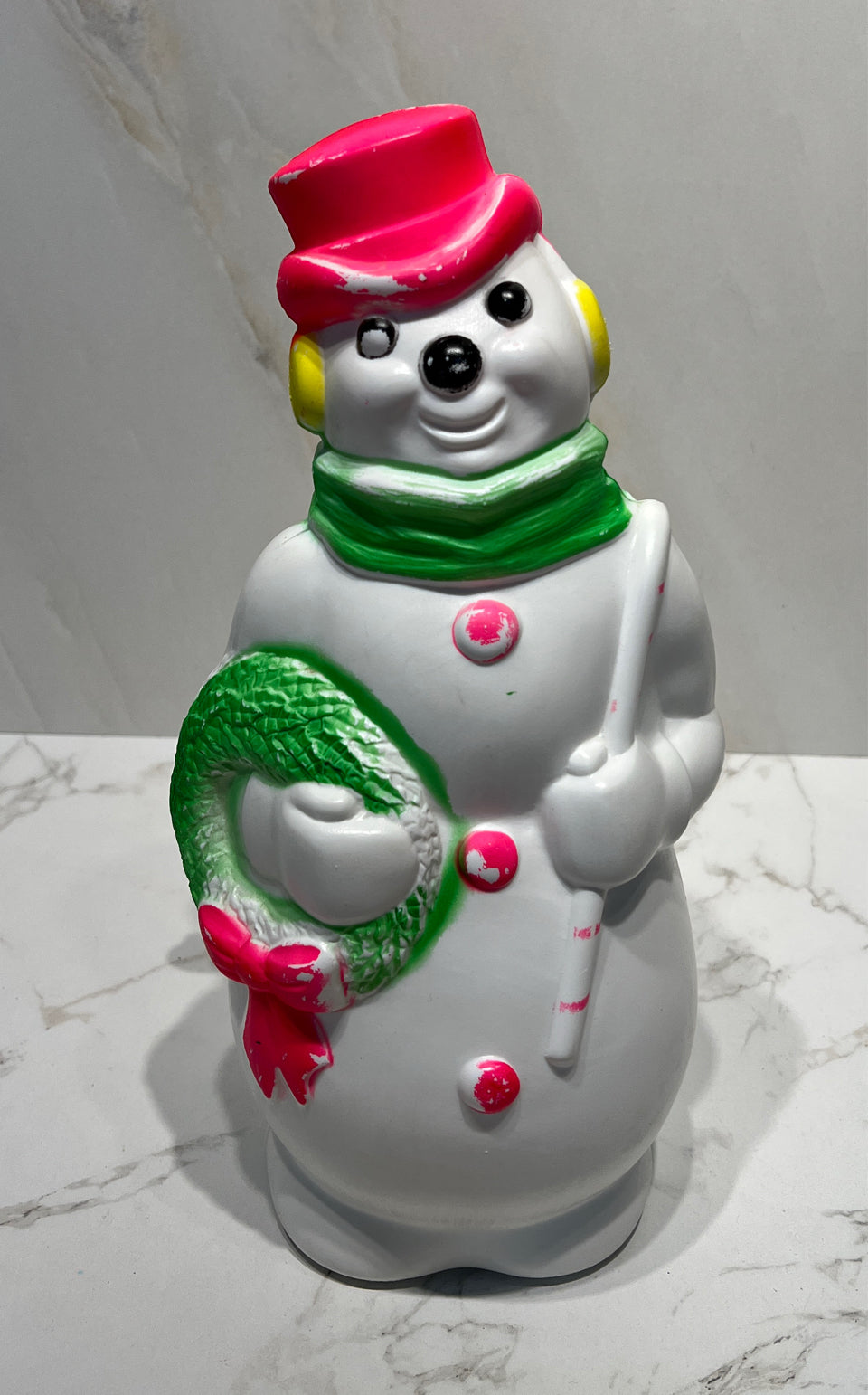 Vintage Snowman Blow Mold