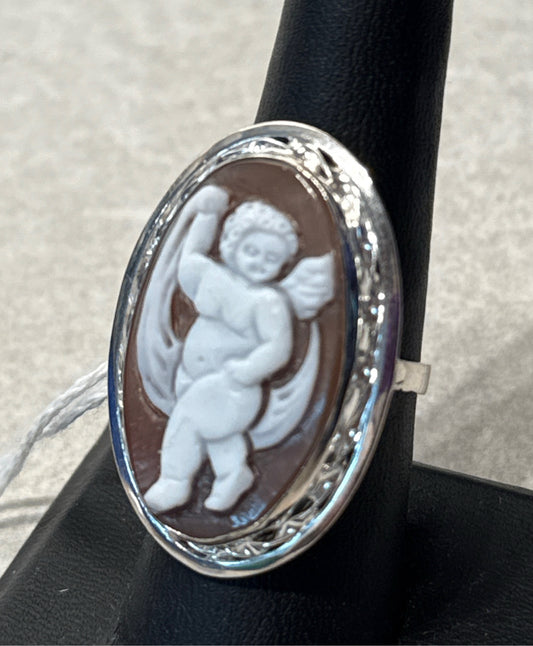 Sterling Silver Sz. 8 Cameo