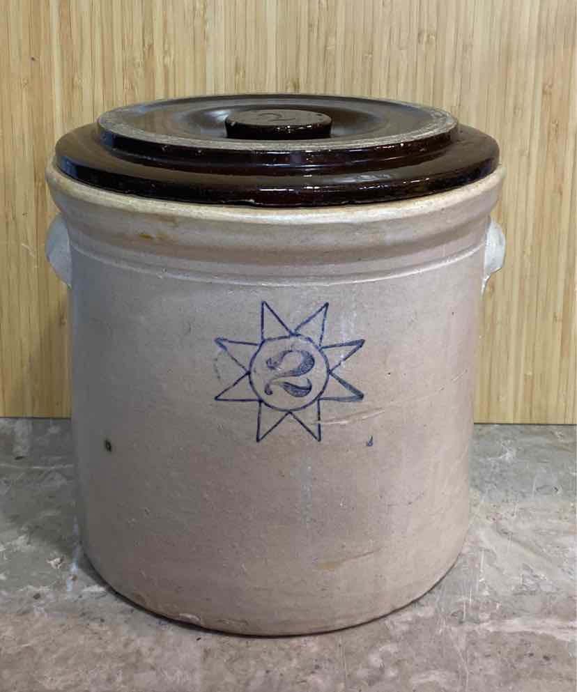 Antique #2 8-Point Star Crock
