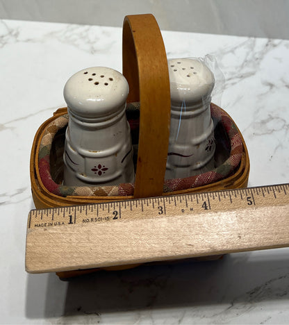 Longaberger Basket With Shakers