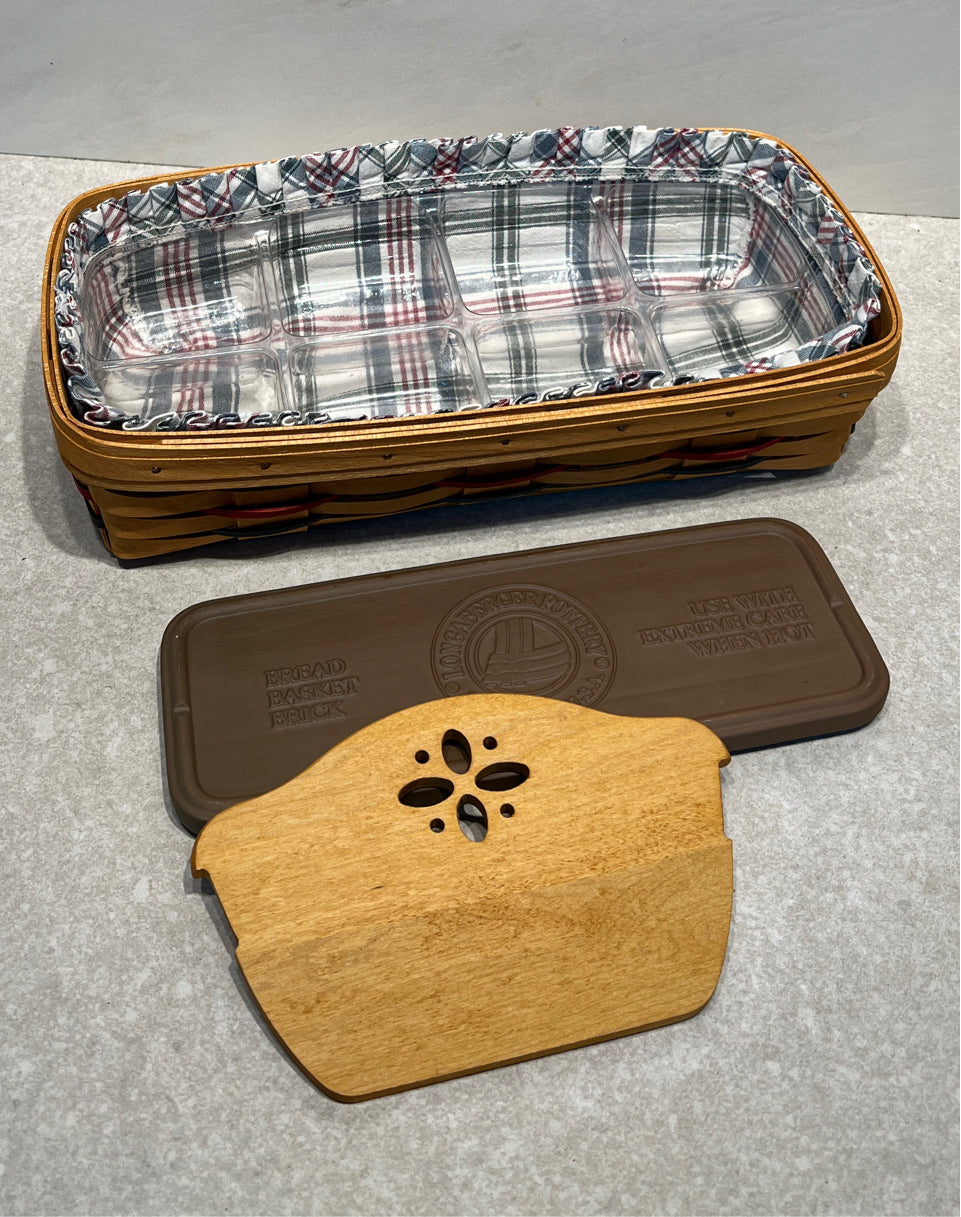 Longaberger Basket w/ Bread Brick & Divider