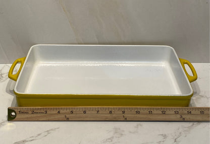 Yellow Enamel Casserole