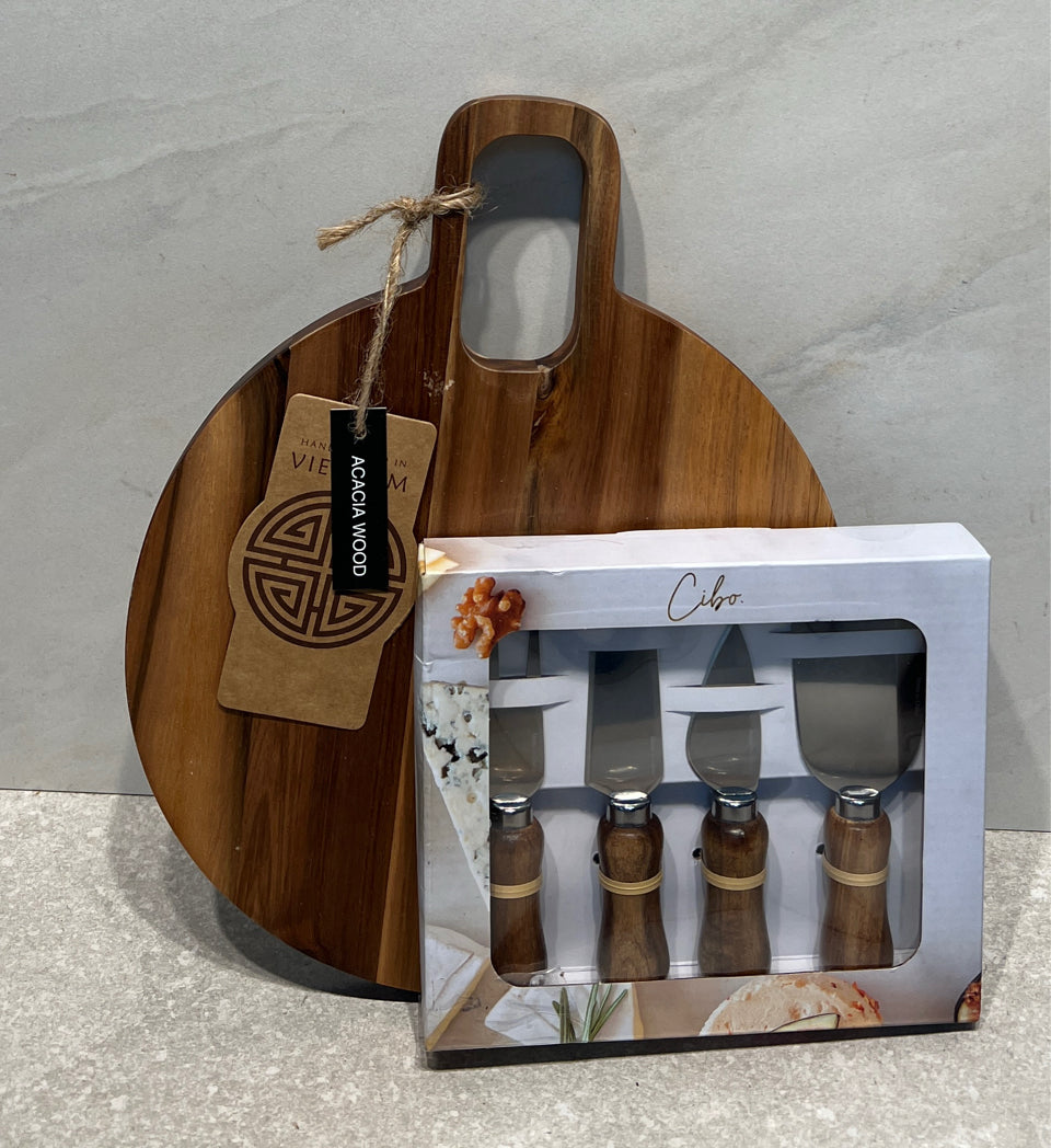Cheese Board with Spreaders
