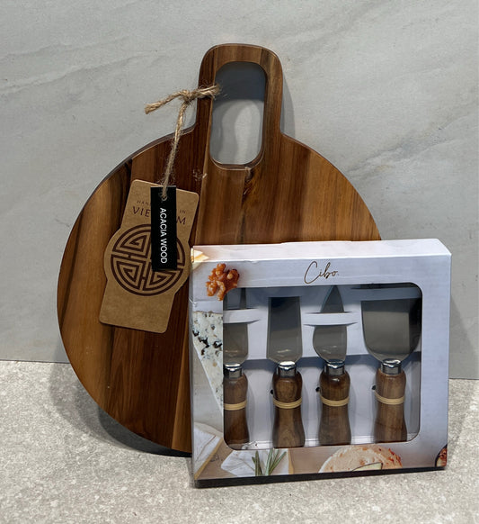 Cheese Board with Spreaders