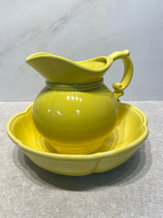 McCoy Yellow Pitcher and Bowl