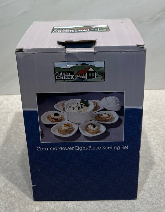 Ceramic Flower 8-Piece Serving Set