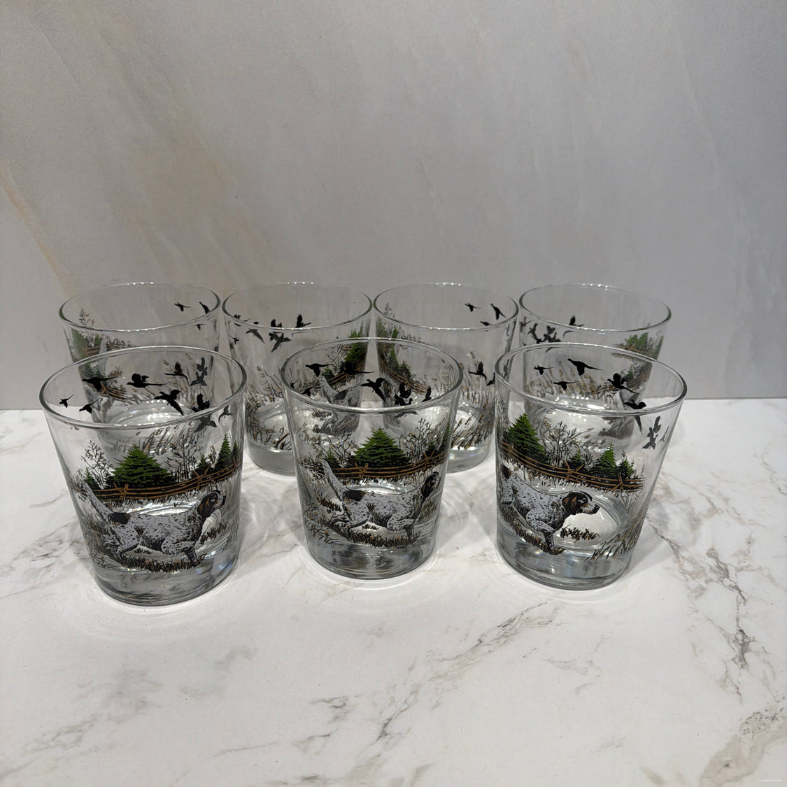 Set of 7 Vintage Glasses