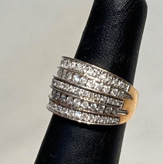 14K Gold And Diamond Sz. 6.5 Ring