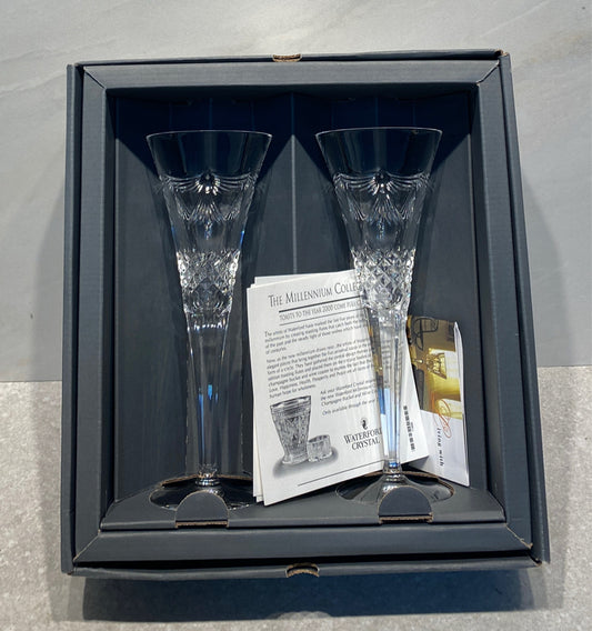 Pair of Waterford Champagne Glasses