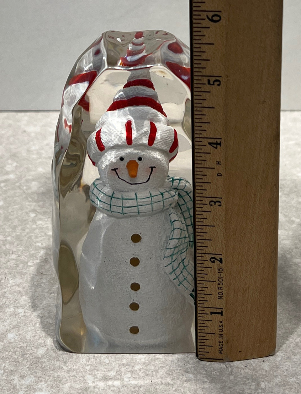 Lucite Snowman