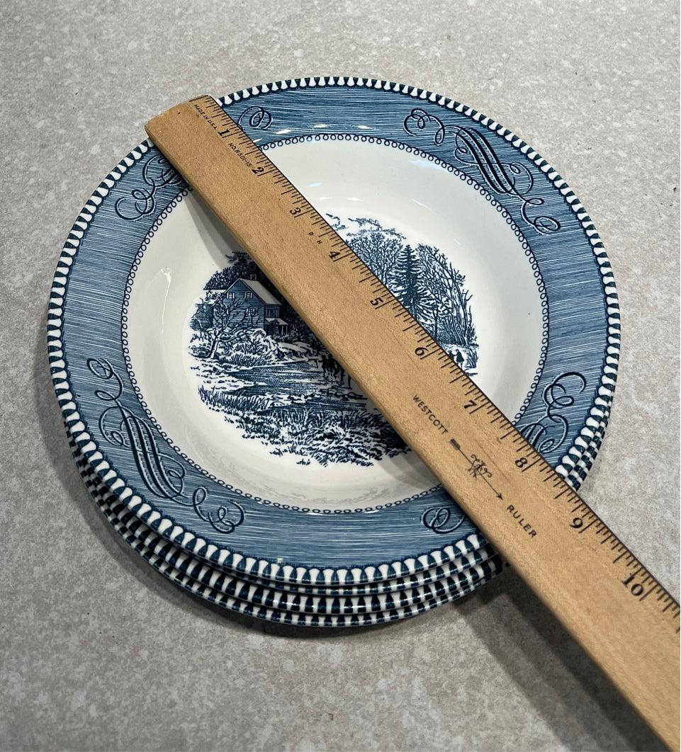 Set of 4 Currier And Ives Bowls