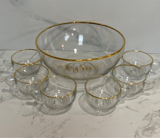 Vintage Egg Nog Set