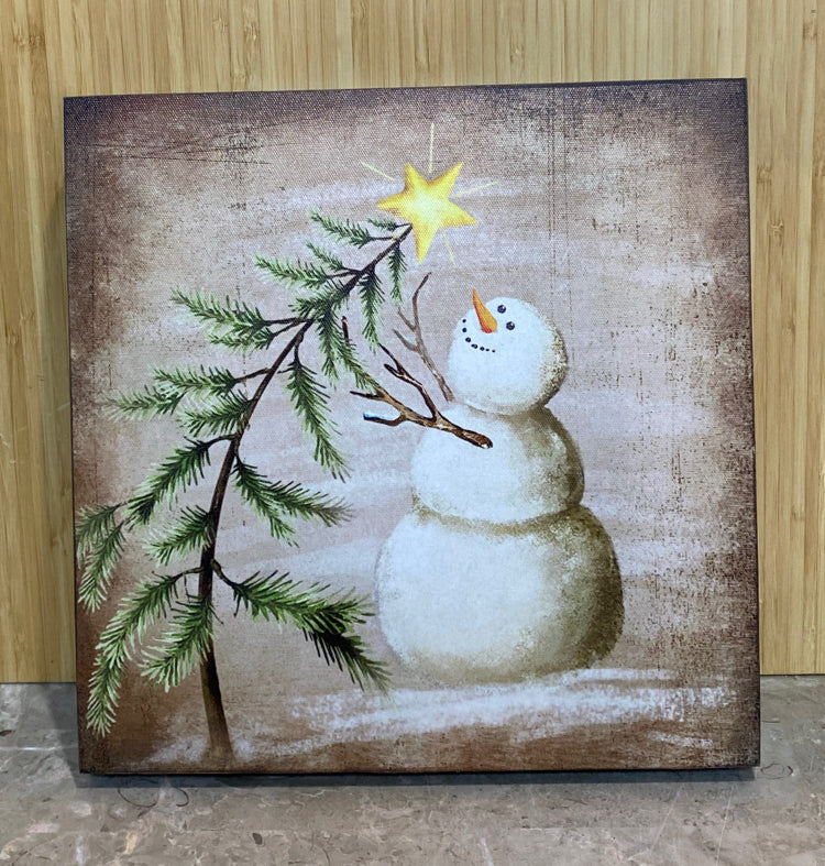 Snowman Light-Up Wall Decor