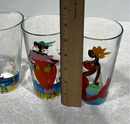 Set of 5 Handpainted Glasses