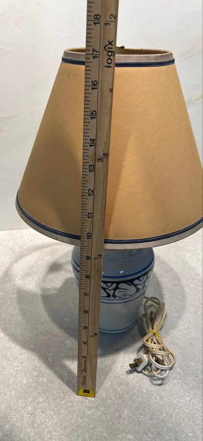 Dedham Pottery Lamp - shade as is