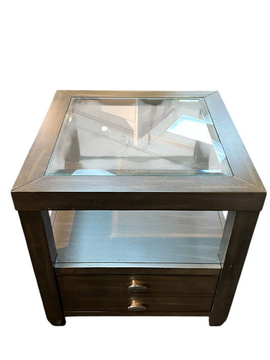 Glass Top End Table