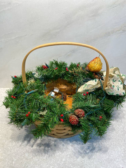 Light Up Christmas Basket