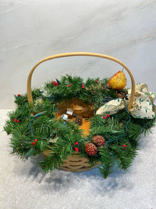 Light Up Christmas Basket