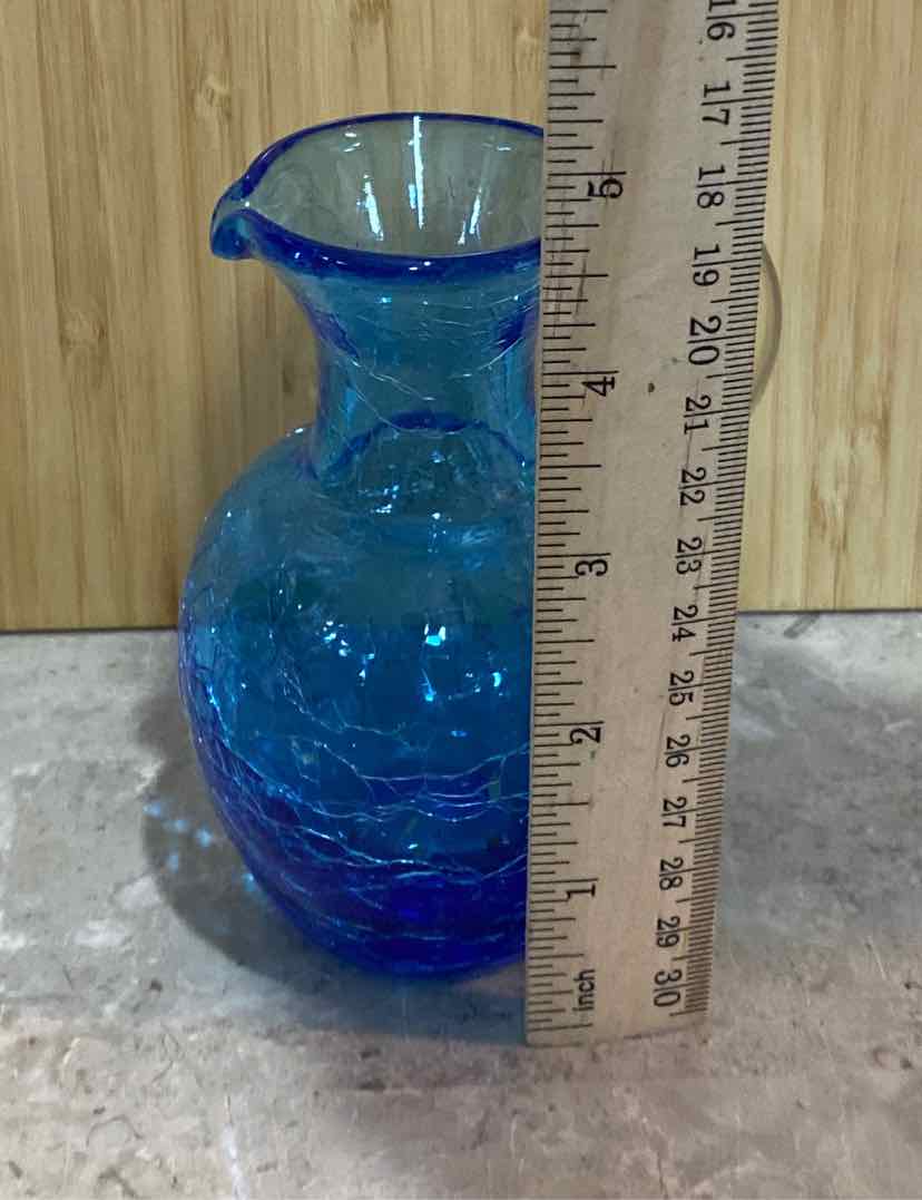Crackle Glass Pitcher
