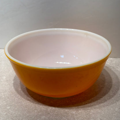 Orange Pyrex bowl
