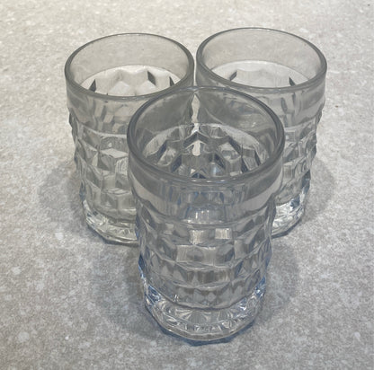 Set of 3 Fostoria American Tumblers