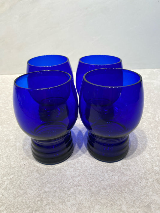 Set of 4 Blue Glasses