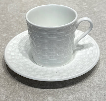 Belleek Basketweave Cup and Saucer