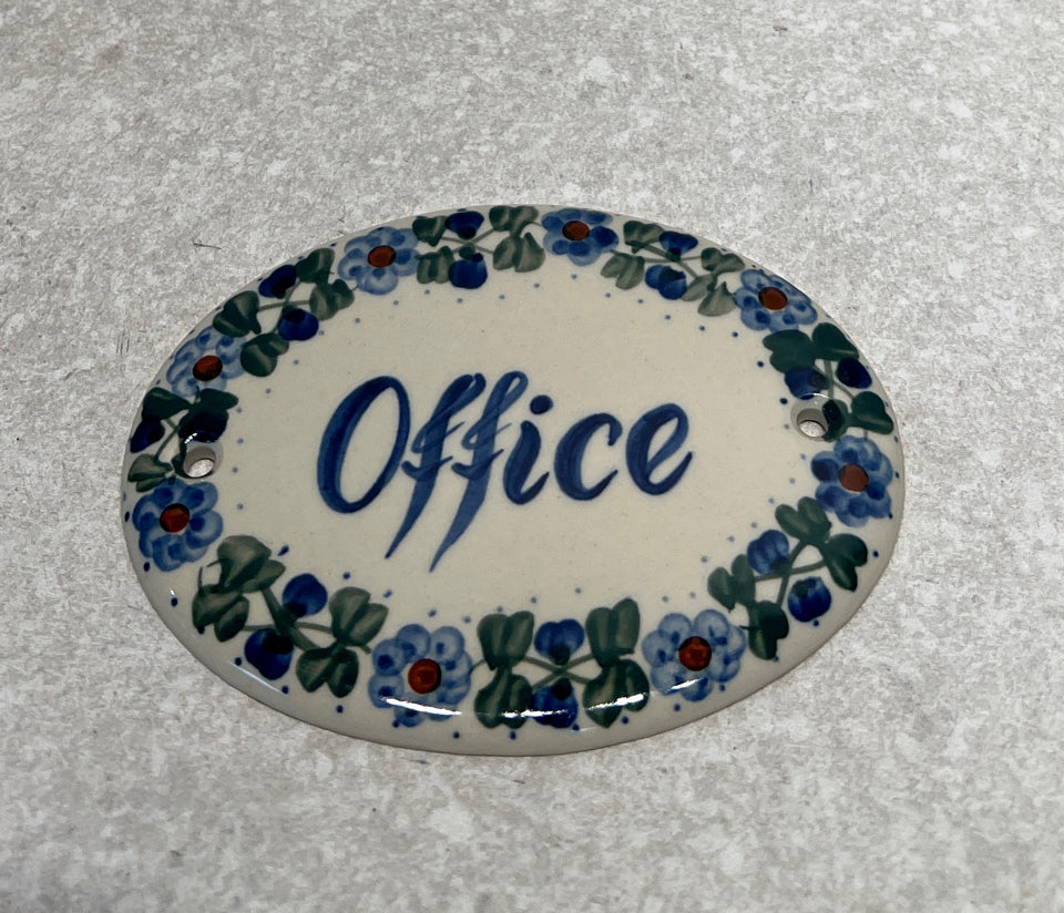 Polish Pottery Office Plaque
