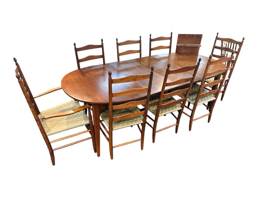 Nichols And Stone Table and 8 Chairs 3 Leafs