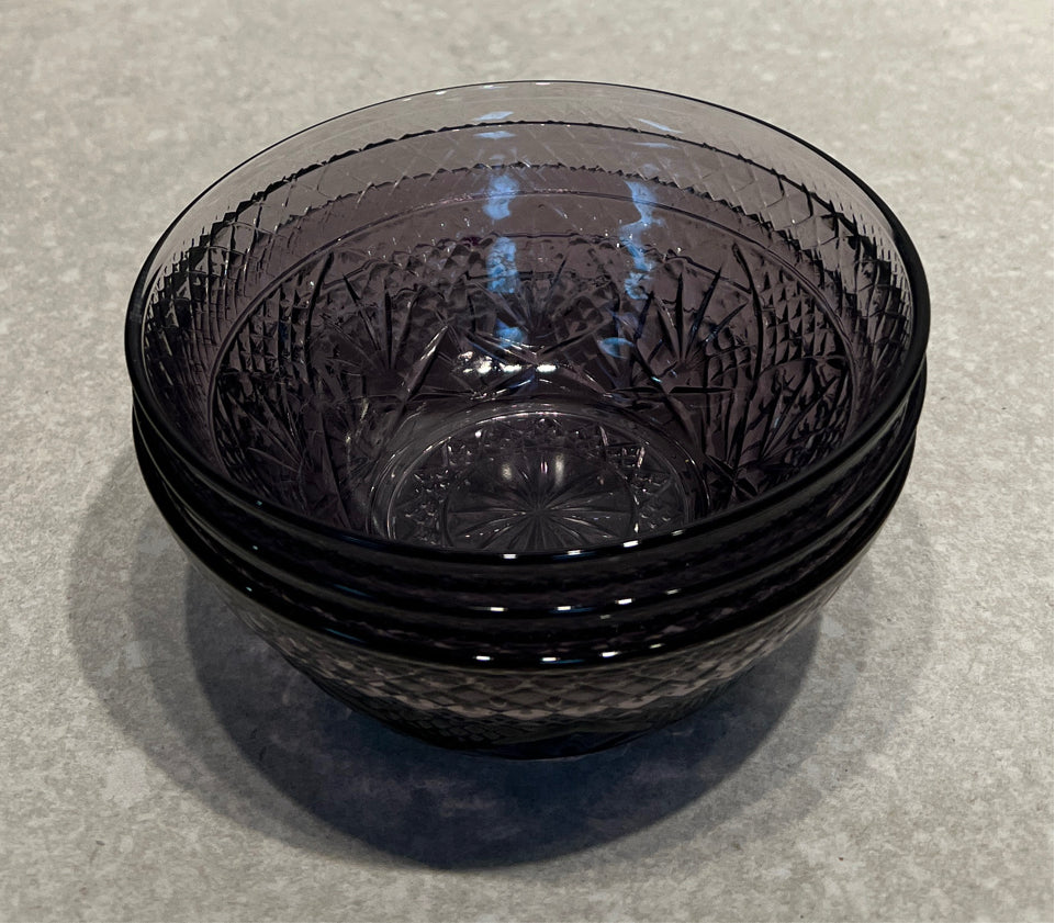 Set of 3 Purple Bowls