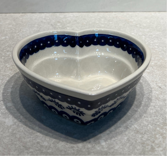 Polish Pottery Heart Bowl