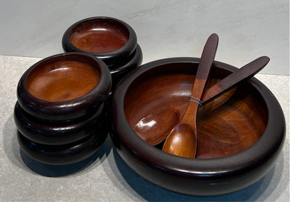 Wooden Salad Bowl Set