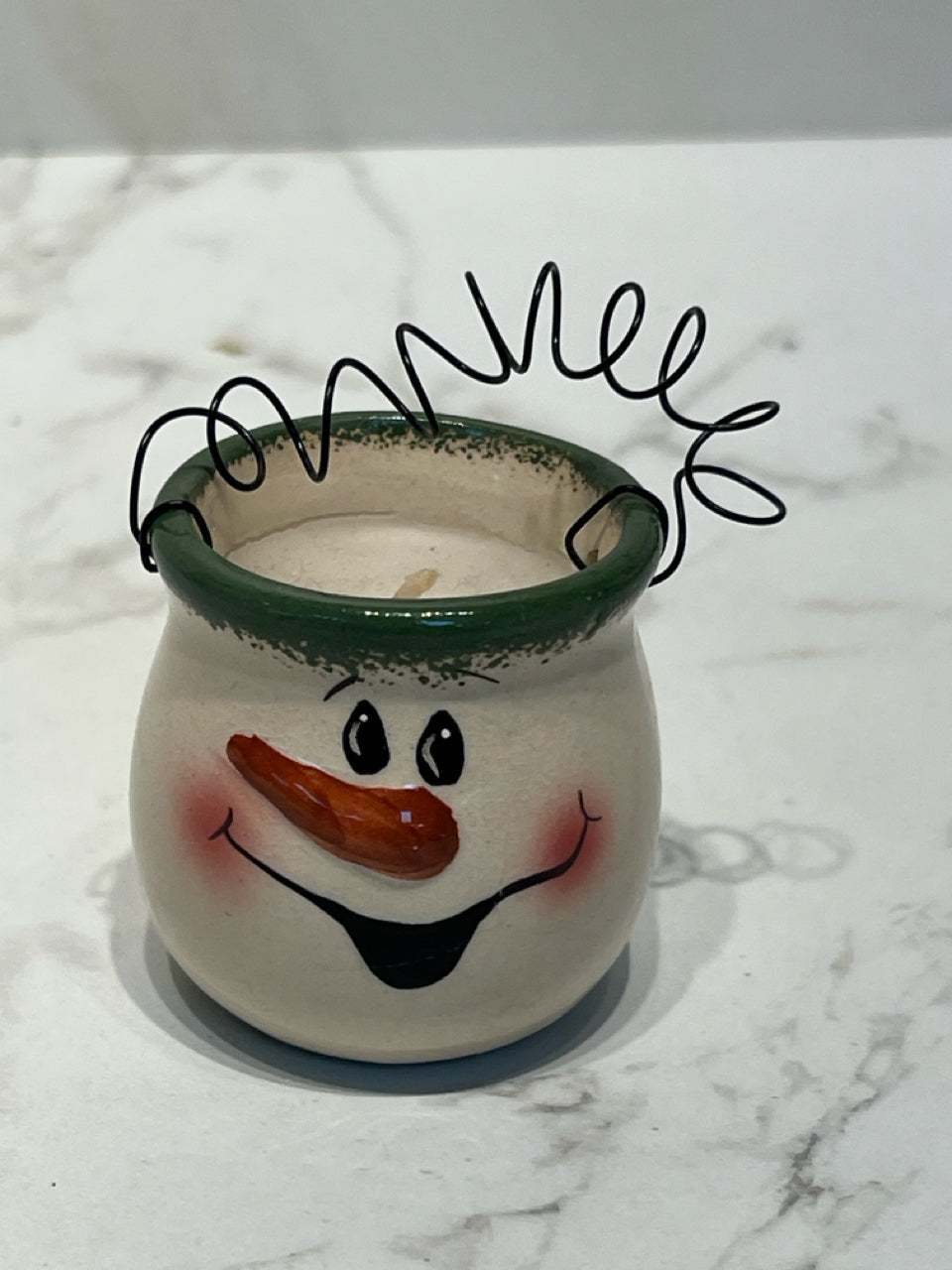Snowman Candle