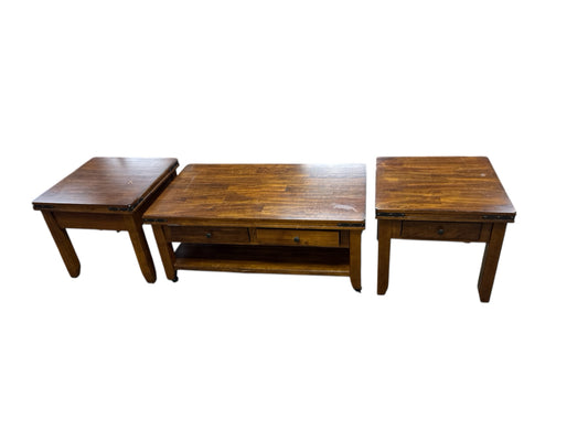 3 Piece Coffee Table And End Table Set