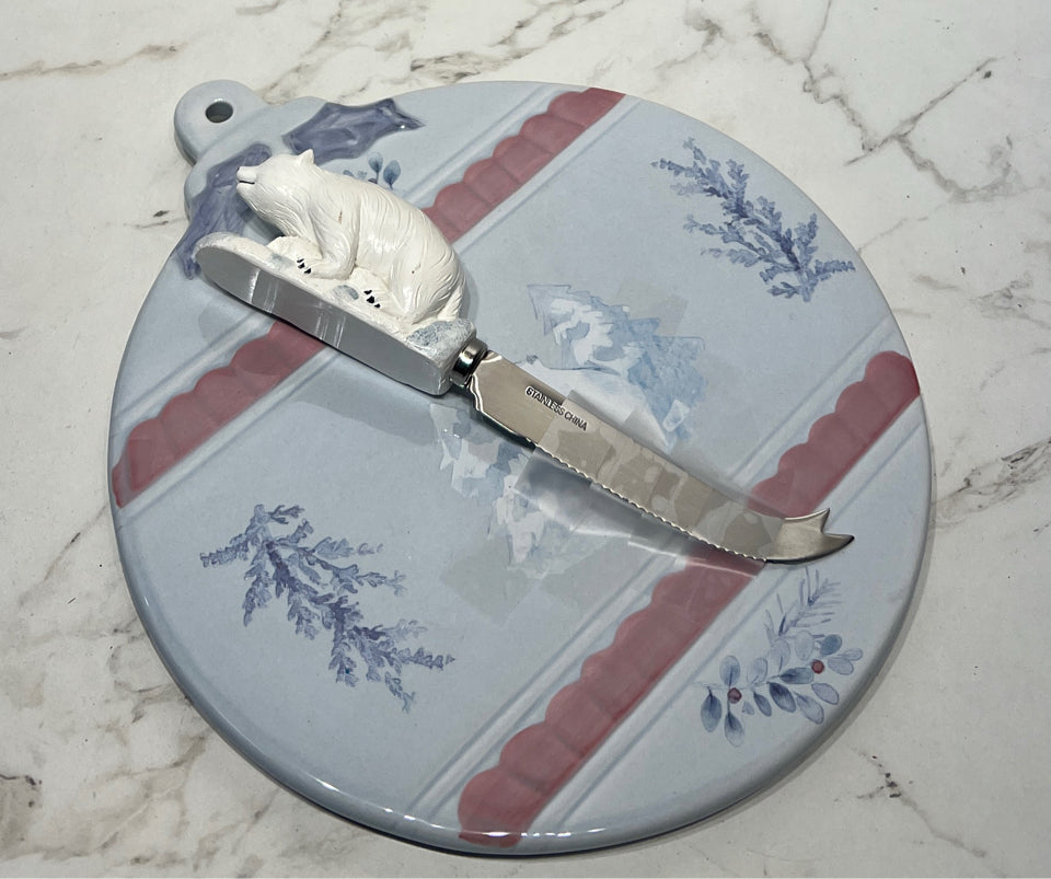 Pfaltzgraff Tray with Knife