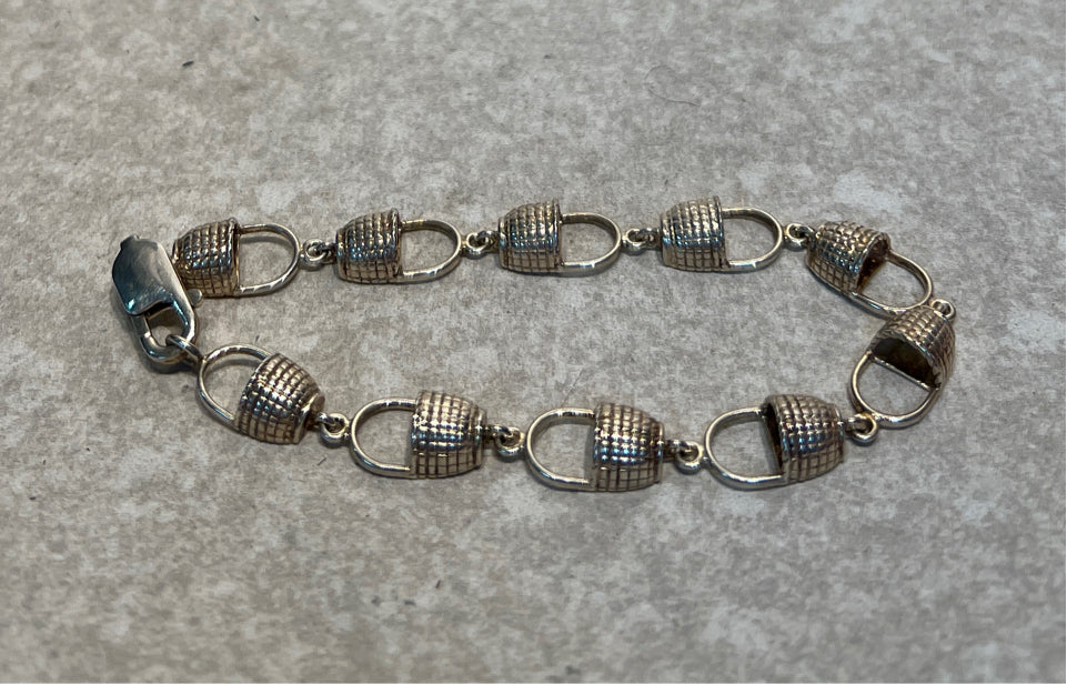 Sterling Basket Bracelet