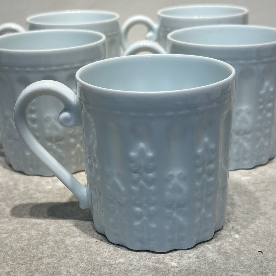 Set of 5 Bernardaud Louvre Mugs