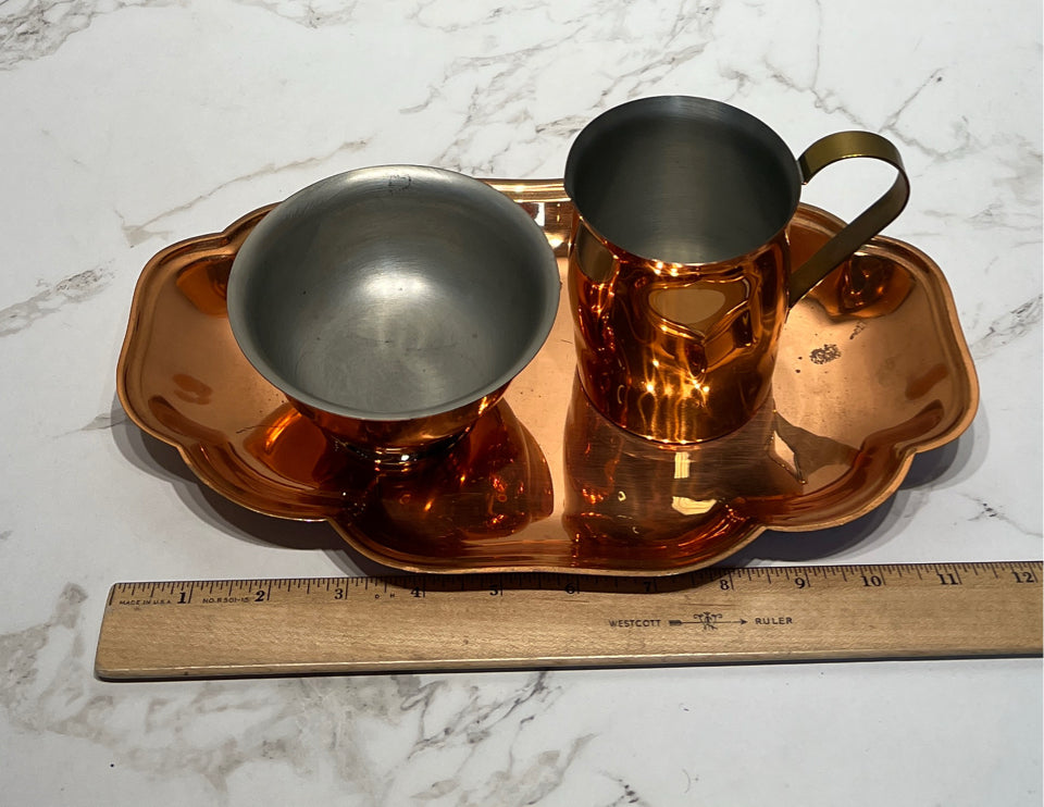 Sugar, Creamer, and Tray