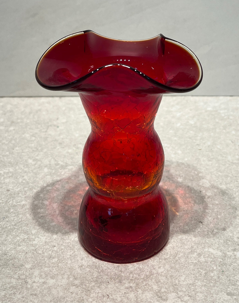 Crackle Glass Vase