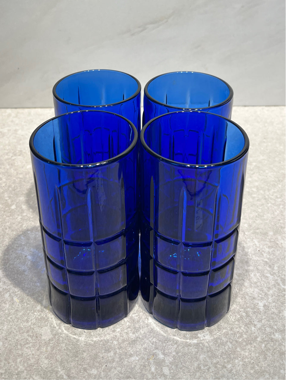 Set of 4 Blue Glasses