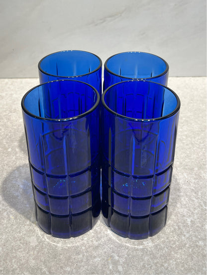 Set of 4 Blue Glasses