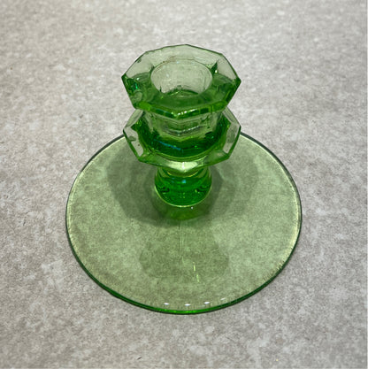 Uranium Glass Candleholder