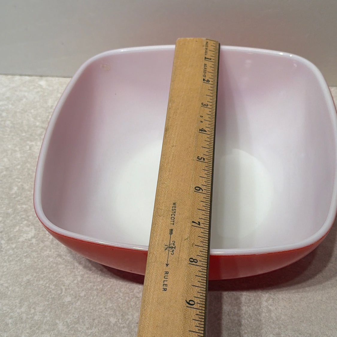 Red Pyrex Bowl