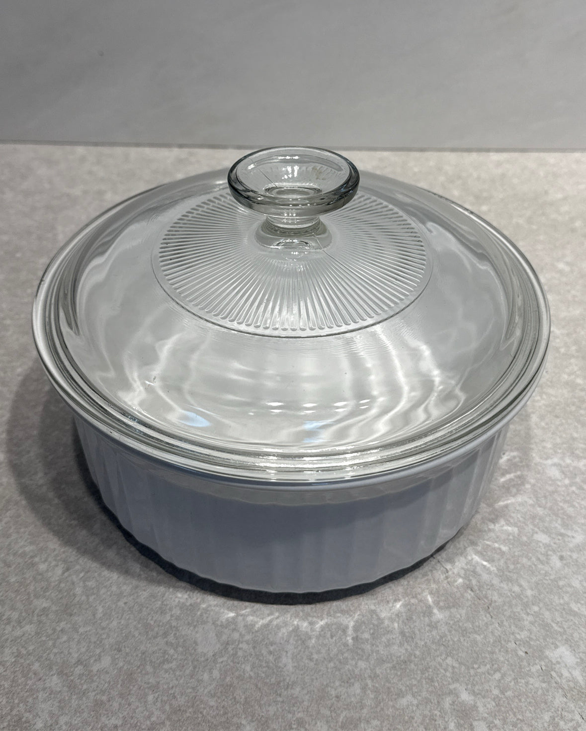 Covered Corning Ware Bowl