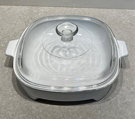 Covered Corning Ware Bowl