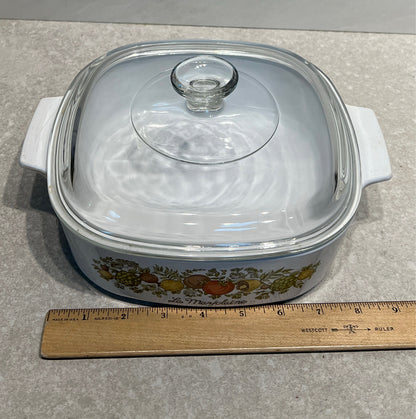 Covered Corning Ware Bowl