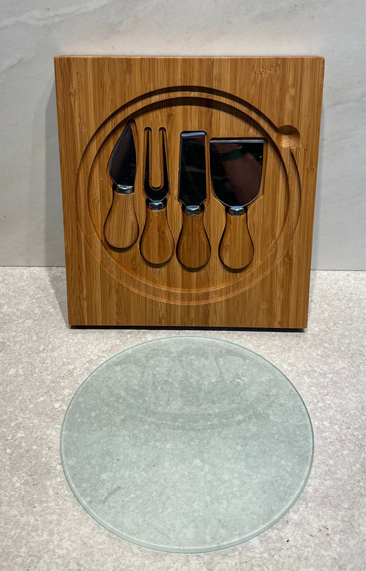 Cheese Dish & Knives