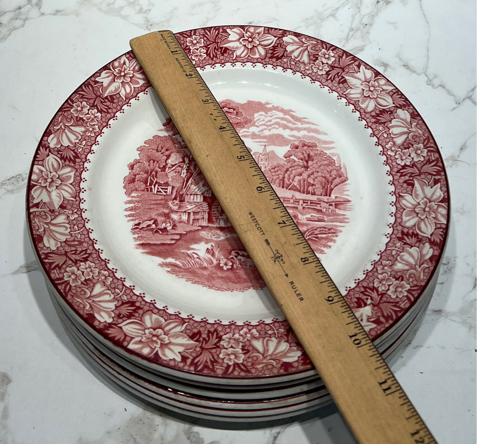 Set of 7 Colonial Plates