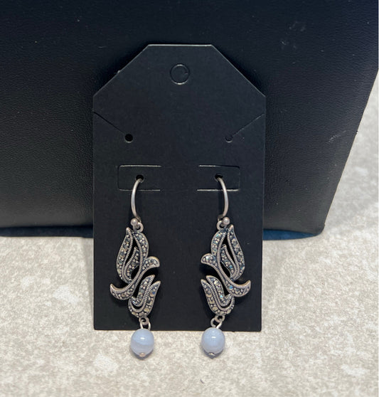 Sterling Maracasite Earrings