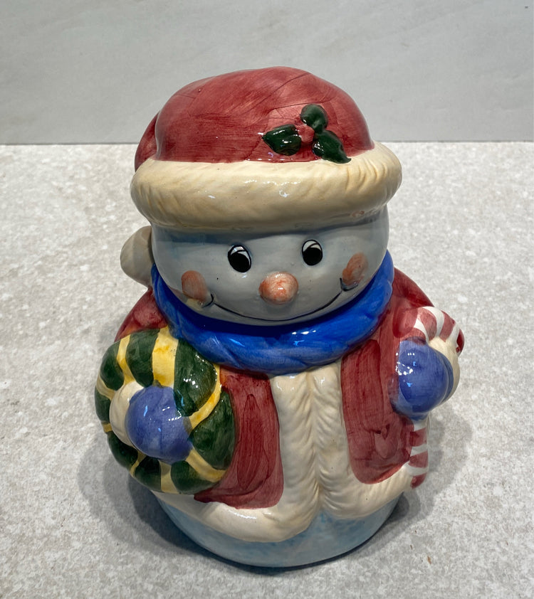 Snowman Covered Jar